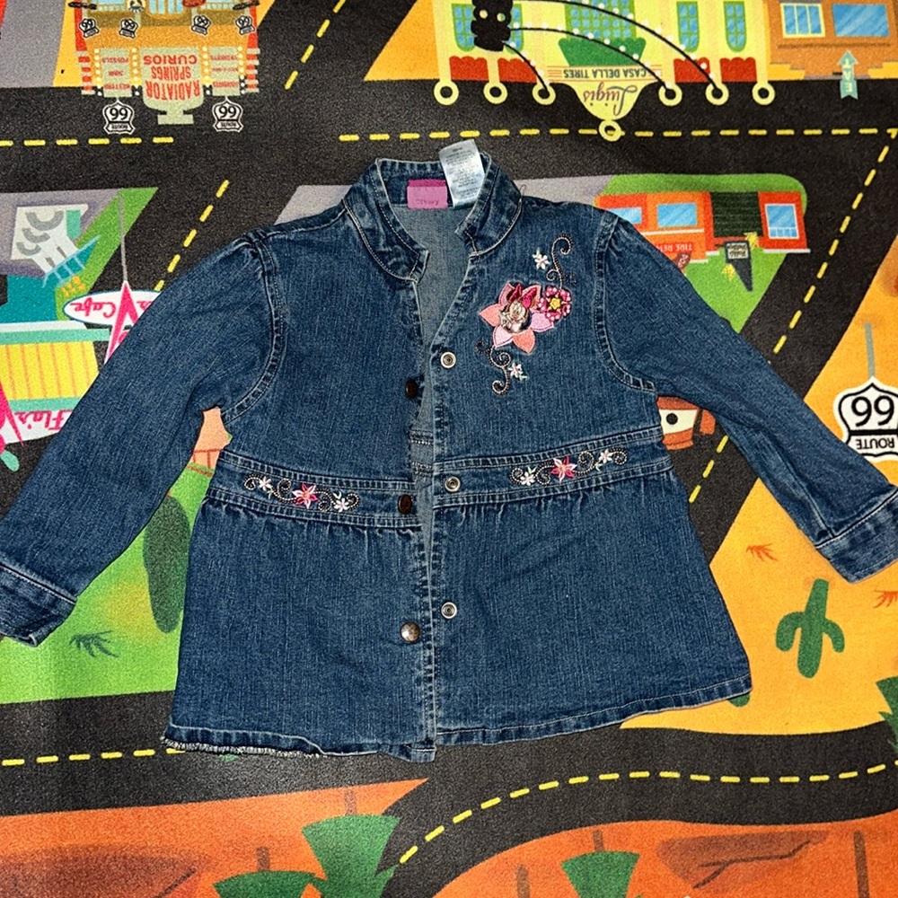Disney Minnie Mouse buttoned, jean Jacket 3T